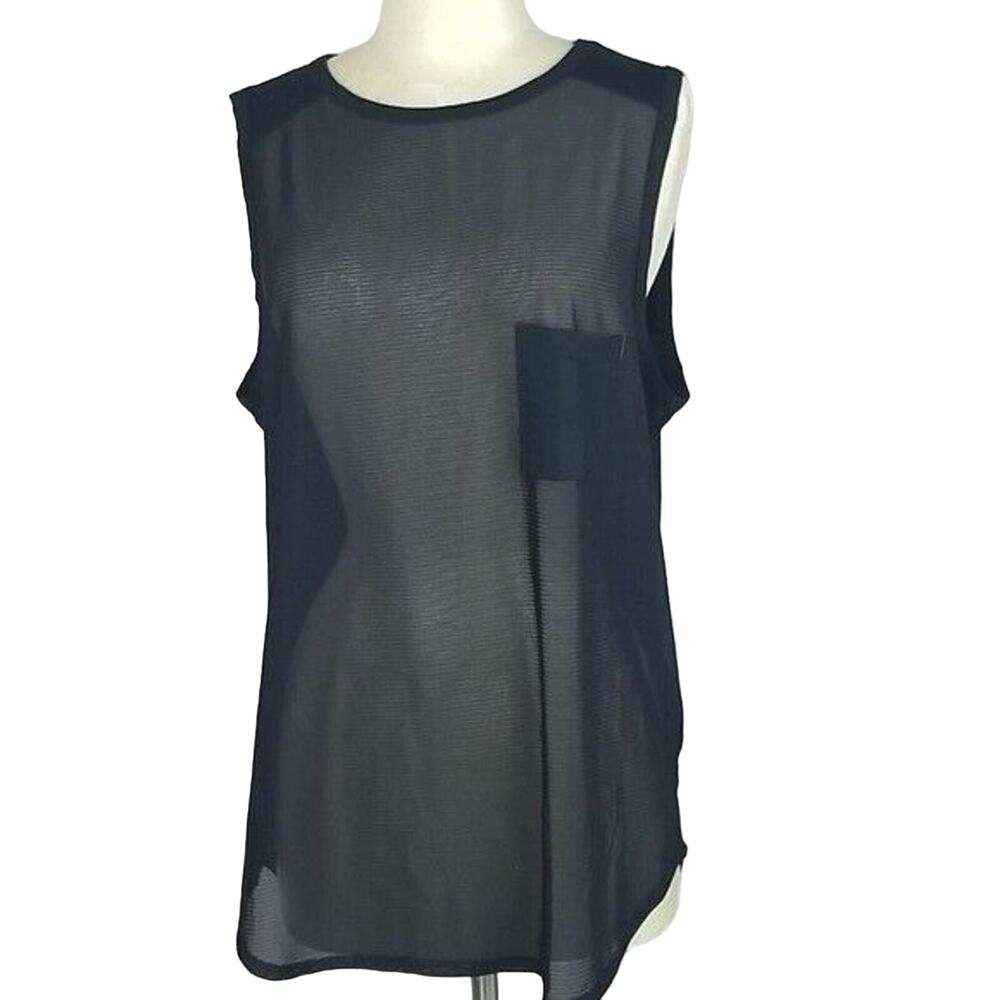 Susana Monaco Womens Sheer Top Sz L Witchy Vamp Goth Y2K Punk Grunge Skater Tank